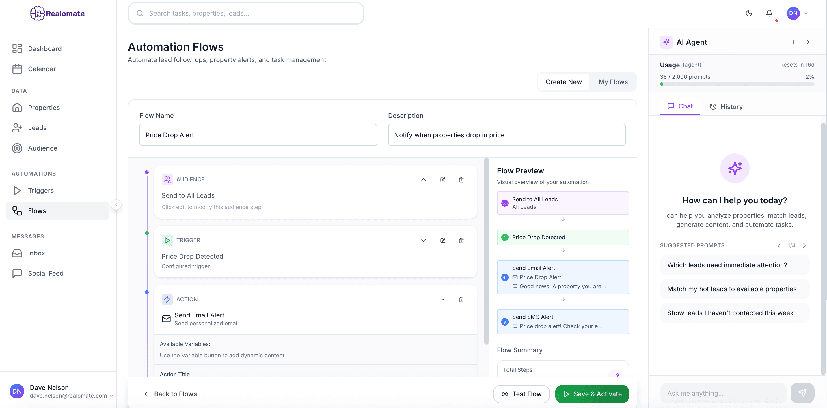 Workflow Automation interface showing automate what you do manually